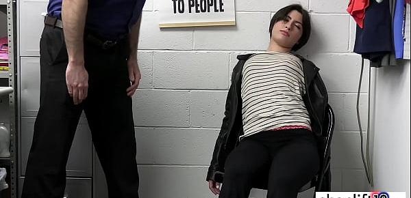  Petite teen Angeline Red fucks hard by a dirty LP officer after he busted her